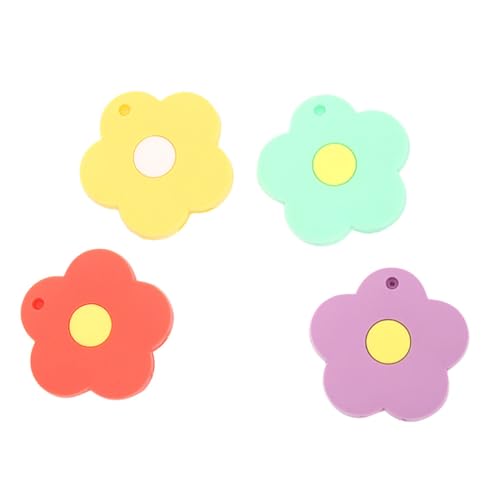 LOORGVEL 4 Stück Süße Blumen Silikon Schlüsselanhänger Schlüssel Schutzkappen Cartoon Schlüsselhüllen Schlüsselanhänger für Familie und Freunde von LOORGVEL