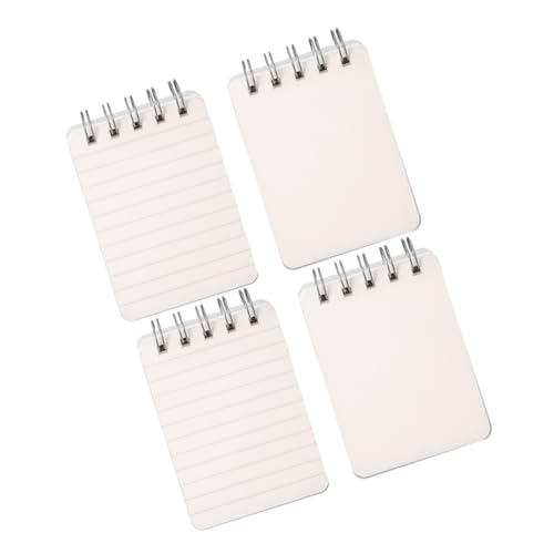 LOORGVEL 4 Stück Teiliges Mini Spiral Notizblock Kleines Portables Spiral Memo Pad Linierte und Leere Blätter Handliches Notizheft für Büro Schule Studium und Alltag von LOORGVEL