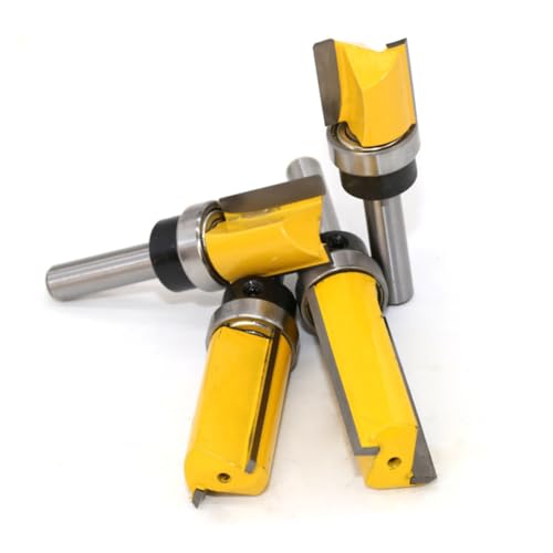 LOORGVEL 4 Stück Teiliges Set Trimming Router Bits Langlebiger Präzises Fräsen Schneiden und Nutfräsen für Spanplatten Sperrholz für Professionelle und Hobby Holzbearbeitung von LOORGVEL