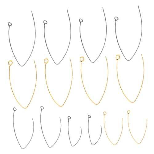 LOORGVEL 40 Stück Förmige Ohrhaken aus Rostfreiem Edelstahl Geometrisch Hypoallergen Lang DIY Schmuckzubehör für Damen Ohrringe Einfache Ohrhaken für Anhänger Vielseitig von LOORGVEL
