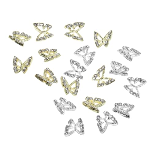LOORGVEL 40 Stück Teiliges Nagel Deko Metall Schmetterling Charms Design Strasssteine für Gel Nails Langlebig Glänzend Modisch Vielseitig DIY Nagelkunst Zubehör LOORGVEL 40 Stück Teiliges Nagel Deko Metall Schmetterling Charms Design Strasssteine für Gel Nails Langlebig Glänzend Modisch Vielseitig DIY Nagelkunst Zubehör von LOORGVEL