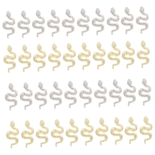 LOORGVEL 40 Stück Teiliges Schlangen Nagel Charms aus Robustem Zinklegierung Korrosionsbeständig Vintage Design Stilvolle Nagelkunst Dekoration für DIY Nail Art für Partys und Kreative LOORGVEL 40 Stück Teiliges Schlangen Nagel Charms aus Robustem Zinklegierung Korrosionsbeständig Vintage Design Stilvolle Nagelkunst Dekoration für DIY Nail Art für Partys und Kreative von LOORGVEL