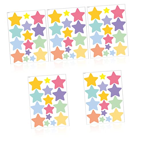 LOORGVEL 5 Blätter Bunte Diy Wandsticker Fünf Eck Sterne Wanddekoration Selbstklebend für Kinderzimmer Jungen Wohnzimmer Fenster Türen Glatt Oberfläche Leicht Ablösbar LOORGVEL 5 Blätter Bunte Diy Wandsticker Fünf Eck Sterne Wanddekoration Selbstklebend für Kinderzimmer Jungen Wohnzimmer Fenster Türen Glatt Oberfläche Leicht Ablösbar von LOORGVEL