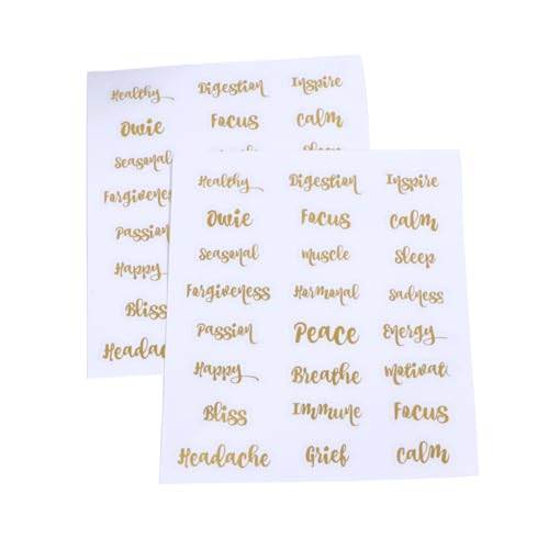 LOORGVEL 5 Blätter Selbstklebende Goldene Buchstaben Aufkleber für Flaschen Ätherische Öl Etiketten Wasserfeste Flaschenbeschriftung Vielseitig für Glatte Oberflächen zur Organisation und LOORGVEL 5 Blätter Selbstklebende Goldene Buchstaben Aufkleber für Flaschen Ätherische Öl Etiketten Wasserfeste Flaschenbeschriftung Vielseitig für Glatte Oberflächen zur Organisation und von LOORGVEL