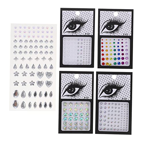 LOORGVEL 5 Blätter Teiliges Set Gesichtsschmuck Edelsteine Selbstklebend für Augen Körper Wiederverwendbar Wasserfest für Festivals Partys Cosplay LOORGVEL 5 Blätter Teiliges Set Gesichtsschmuck Edelsteine Selbstklebend für Augen Körper Wiederverwendbar Wasserfest für Festivals Partys Cosplay von LOORGVEL
