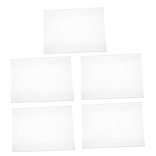 LOORGVEL 5 Stück Acryl Preisschildhalter Transparent für Regalaufsteller Supermarkt Preisschilder Etikettenhalter Praktisch Einfach zu Befestigen für Preis und Informationsanzeigen von LOORGVEL