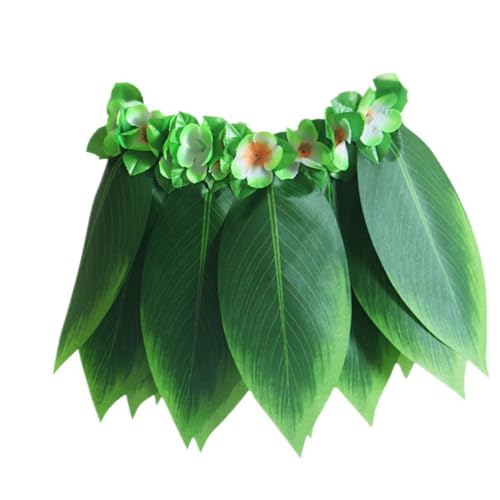 LOORGVEL 5 Stück Teiliges Hawaiianisches Hula rock kostüm set für Natürlich Wirkende Blumen Komfortables Material Wiederverwendbar für Luau party Strandfest Kostümfeier und Fotoshootings von LOORGVEL