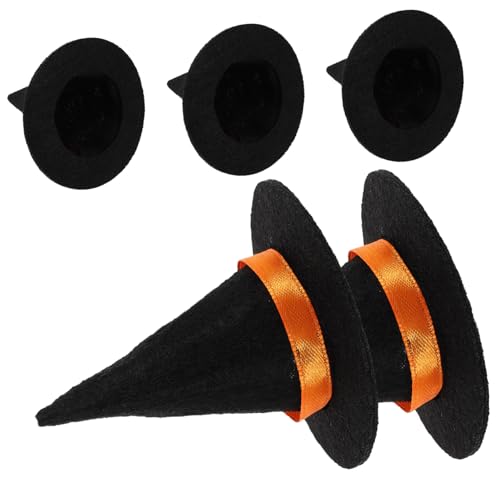 LOORGVEL 5 Stück Teiliges Mini Hexenhut Schwarz für Halloween Party Dekoration Kleine Puppenhüte für DIY Basteln Weinflaschenaufsätze Miniature Hexenhut Zubehör für Festliche Stimmung LOORGVEL 5 Stück Teiliges Mini Hexenhut Schwarz für Halloween Party Dekoration Kleine Puppenhüte für DIY Basteln Weinflaschenaufsätze Miniature Hexenhut Zubehör für Festliche Stimmung von LOORGVEL