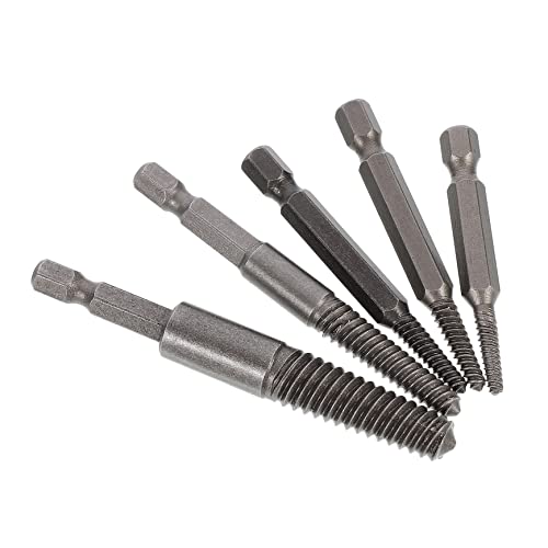 LOORGVEL 5 Stück Teiliges Schraubenausdreher aus Robustem für Beschädigte Abgebrochene Schrauben und Einfach zu Bedienen Kompakt und Tragbar für Maschinenreparaturen und LOORGVEL 5 Stück Teiliges Schraubenausdreher aus Robustem für Beschädigte Abgebrochene Schrauben und Einfach zu Bedienen Kompakt und Tragbar für Maschinenreparaturen und von LOORGVEL