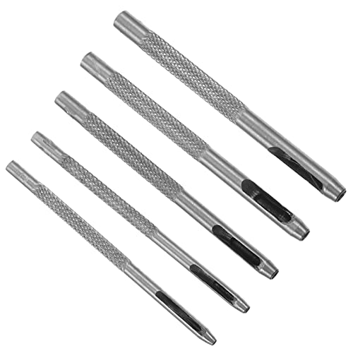 LOORGVEL 5 Stück Teiliges Set Lochwerkzeug für Hohlstempel für Gürtel und Robuste und Langlebige Ausführung für DIY Projekte und Lederarbeiten von LOORGVEL