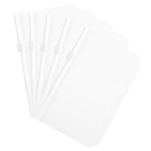 LOORGVEL 5 Stück Teiliges Transparentes PVC Loose Leaf Organizer Locher Ordner Taschen mit Reißverschluss Wasserfest Langlebig für Notizbuch Binder Dokumenten und Kartenaufbewahrung von LOORGVEL