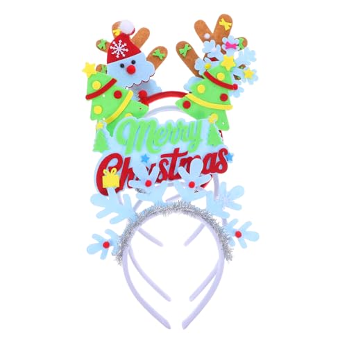 LOORGVEL 5 Stück Teiliges Weihnachts LED mit Leuchtenden Rentier Geweihen Schneeflocken und Weihnachtsbaum Haarreifen für Erwachsene und Vielseitig für Party und Neujahrsfeiern von LOORGVEL