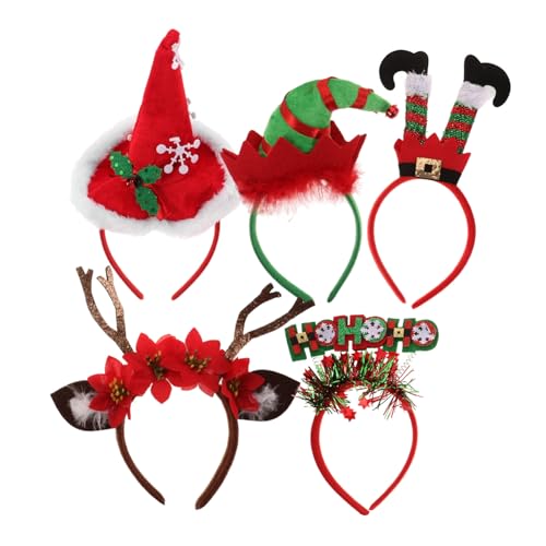 LOORGVEL 5 Stück Teiliges Weihnachtskopfschmuck Cartoon Design Leicht und Bequem Festliche Haarreifen für Erwachsene Partydekoration und Foto Requisite LOORGVEL 5 Stück Teiliges Weihnachtskopfschmuck Cartoon Design Leicht und Bequem Festliche Haarreifen für Erwachsene Partydekoration und Foto Requisite von LOORGVEL