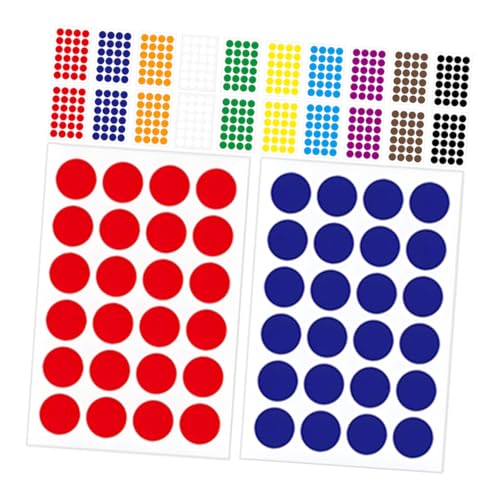 LOORGVEL 50 Blatt Bunte Rund punkte Aufkleber Selbstklebend Farbige Markierungspunkte Etiketten für Büro Schule Zuhause Farbcodierung Label Sticker LOORGVEL 50 Blatt Bunte Rund punkte Aufkleber Selbstklebend Farbige Markierungspunkte Etiketten für Büro Schule Zuhause Farbcodierung Label Sticker von LOORGVEL