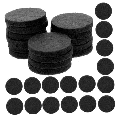 LOORGVEL 50 Stück Aromatherapie Diffuser Pads aus Baumwolle Mini Duftöl Filterschichten Saugfähige Ersatzpads für Ätherische Öle Geeignet für Duftgeräte und Autoduft Schwarz von LOORGVEL