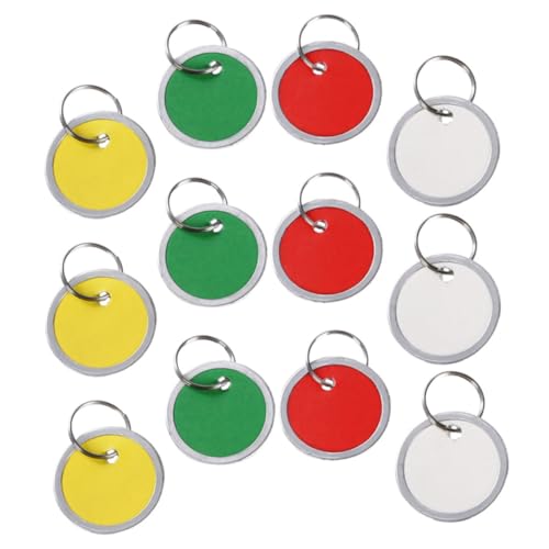 LOORGVEL 50 Stück Runde Bunte Beschriftbare Schlüsselanhänger Schlüsselbeschriftung Etiketten Vielseitig Verwendbar für Koffer Haustiere Taschen Kompakte Namensschilder LOORGVEL 50 Stück Runde Bunte Beschriftbare Schlüsselanhänger Schlüsselbeschriftung Etiketten Vielseitig Verwendbar für Koffer Haustiere Taschen Kompakte Namensschilder von LOORGVEL