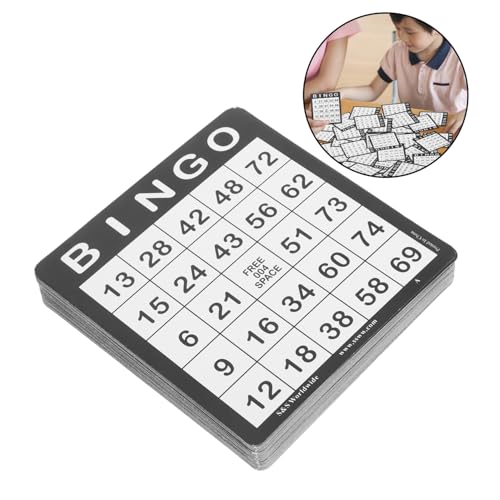 LOORGVEL 50 Stück Teiliges Bingo kartenset für Zahlen Fördert Mathematische und Logische Fähigkeiten Leicht Tragbar für Familienfeiern Partys und Reisen Vielseitiges Partyspiel von LOORGVEL