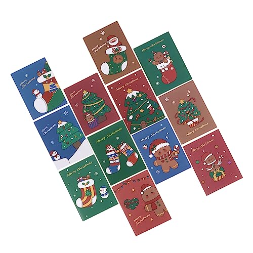 LOORGVEL 50 Stück Weihnachts Pocket Notebooks Cartoon Notizblöcke Schreibblock für Schüler Freunde Geschenkideen Tagebuch Notizbuch mit Weihnachtlichen Motiven von LOORGVEL