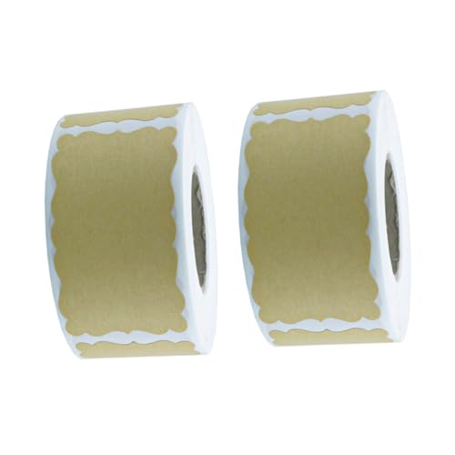 LOORGVEL 500 Stück Kraftpapier Aufkleber Selbstklebend Geschenkverpackung Etiketten Party Favor Sticker für Umschläge Geschenke DIY Basteln Stark Haftend Vielseitig Verwendbar von LOORGVEL