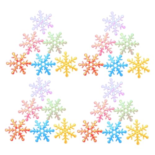 LOORGVEL 5000 Stück Teiliges Schneeflocken Konfetti Bunte Party Streudeko Festliche Winter Tischdeko für Weihnachten Hochzeit DIY Bastel Schneeflocken Dekoration von LOORGVEL