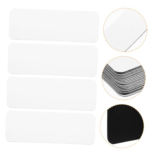 LOORGVEL 54 Stück Teiliges Magnetisches Whiteboard label Abwischbare Wiederverwendbare Beschreibbare Magnetetiketten für Büro Küche und Klassenzimmer Weiße Magnetschilder mit Langlebigem von LOORGVEL