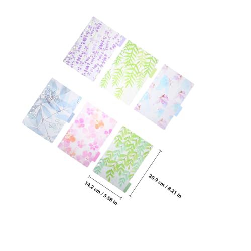 LOORGVEL 6 Blätter PP Kunststoff Ordner Trennblätter Ringbuch Einlagen mit Beschreibbaren Tabs für Notizbücher Tagebücher Planer und Loseblattordner Langlebig und Vielseitig Einsetzbar von LOORGVEL