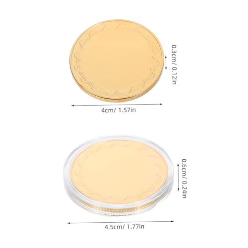 LOORGVEL 6 Stück Blank Challenge Coins mit Goldplattiertem Spiegelrand Dicke Uv Druck und Gravur für Diy Kunsthandwerk Geburtstag Reise Gedenksammlung von LOORGVEL