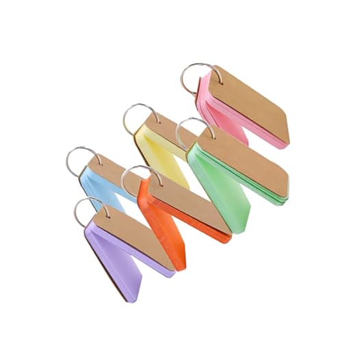 LOORGVEL 6 Stück Büro Notizkarten mit Ringverschluss Leere Memo Pads zum Abreißen Praktische Loop Bügel Karteikarten für Alltag Studium Reisen und Persönliche Erinnerungen von LOORGVEL