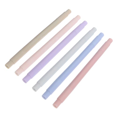 LOORGVEL 6 Stück Pastell Textmarker mit Doppelspitze Multifunktionale Leichte Markierstifte für Schule und Büro Ästhetische Marker zum Hervorheben und Schreiben und Handlich von LOORGVEL