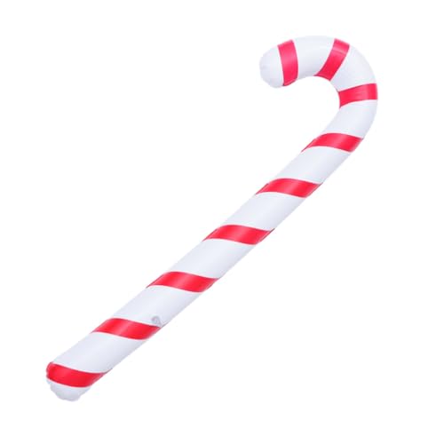 LOORGVEL 6 Stück Teiliges Aufblasbares Zuckerstangen Ballon Rot Weiß Kreative Weihnachtsdeko für Party Geeignet für Innen und Außen Wiederverwendbar für Weihnachten und Geburtstag von LOORGVEL
