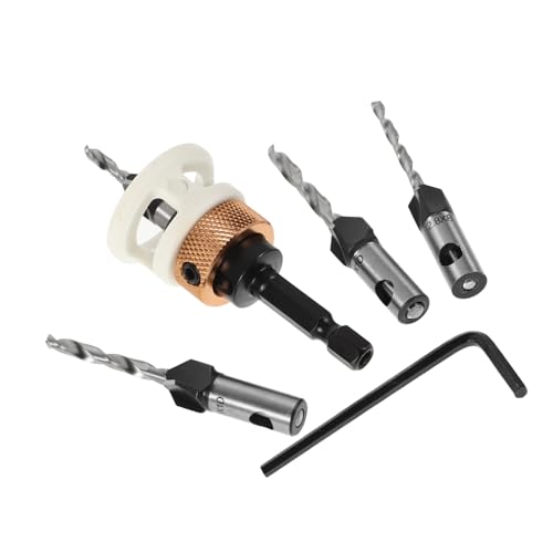 LOORGVEL 6 Stück Teiliges Holz Senkbohrer Set mit Verstellbarer Tiefe Langlebiger Legierungskopf Schneiden Design für Präzises Bohren Effizientes Versenken für Verdeckte Schrauben bei LOORGVEL 6 Stück Teiliges Holz Senkbohrer Set mit Verstellbarer Tiefe Langlebiger Legierungskopf Schneiden Design für Präzises Bohren Effizientes Versenken für Verdeckte Schrauben bei von LOORGVEL