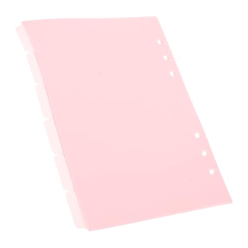 LOORGVEL 6 Stück Teiliges Notizbuch Register aus Robustem PP Abnehmbare Trennblätter mit Beschreibbaren Tabs Praktische Organizer Teiler für Ringordner und Bürobedarf für Lose Einteilung von LOORGVEL