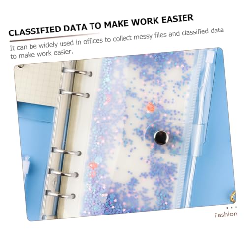 LOORGVEL 6 Stück Teiliges Notizbuch mit PVC Reißverschluss taschen Dekorative Aufbewahrungstaschen für Dokumente Quittungen Fotos für Büro Schule und Reisen Buntes in Violett und Blau LOORGVEL 6 Stück Teiliges Notizbuch mit PVC Reißverschluss taschen Dekorative Aufbewahrungstaschen für Dokumente Quittungen Fotos für Büro Schule und Reisen Buntes in Violett und Blau von LOORGVEL
