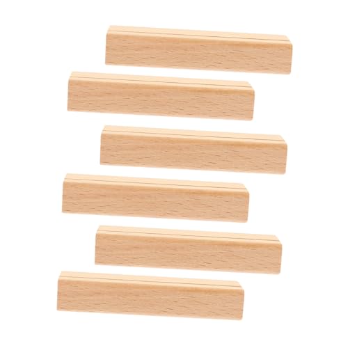 LOORGVEL 6 Stück Vintage Holz Kartenhalter Tischständer für Visitenkarten Postkarten Tischnummern Hochzeit Party Aufsteller für Büro und Events von LOORGVEL