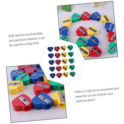 LOORGVEL 60 Stück Teiliges Herzform Anspitzer Bleistiftspitzer für Make Up Stifte und Schulbedarf Langlebiges Design für Zuhause und Schule von LOORGVEL