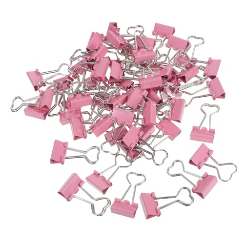 LOORGVEL 60 Stück Teiliges Metall Büroklammern mit Herzform Griff Mini Binder Clips für Notizen und Dokumente Tragbar und Vielseitig Einsetzbar Dekorativ und Praktisch für Schule und Büro von LOORGVEL