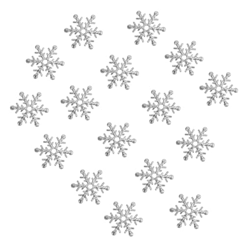 LOORGVEL 600 Stk. Teiliges Schneeflocken Konfetti Silber Zarte Weihnachtsdeko Streudeko für Silvester Party Glänzendes Bastelkonfetti für Tischdekoration Foto Requisiten und Festliche von LOORGVEL