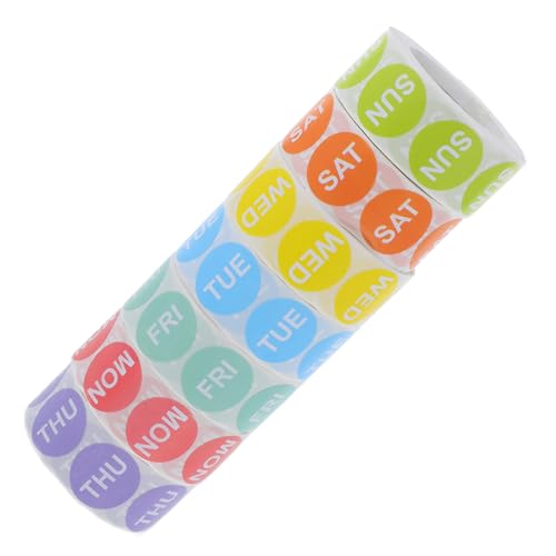 LOORGVEL 7 Rollen Wochentags aufkleber Selbstklebende Haftetiketten Farbige Kalenderetiketten Für Büro Restaurant Und Zuhause Zur Einfachen Organisation Und Terminübersicht LOORGVEL 7 Rollen Wochentags aufkleber Selbstklebende Haftetiketten Farbige Kalenderetiketten Für Büro Restaurant Und Zuhause Zur Einfachen Organisation Und Terminübersicht von LOORGVEL