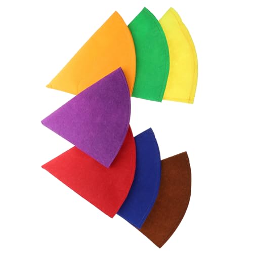 LOORGVEL 7 Stück Teiliges Filz Zwergenmützen Spitz Hüte für Halloween und Weihnachten Party Dekoration Festliche Kopfbedeckungen für Erwachsene von LOORGVEL