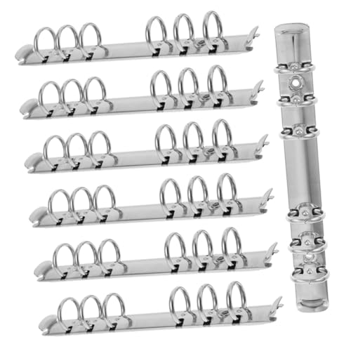 LOORGVEL 7 Stück Teiliges Metall Ringbuch Ersatz Mechaniken für DIY Planer Journal Organizer Metallclips Robust Langlebig von LOORGVEL