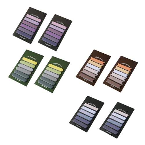 LOORGVEL 8 Sätze Teiliges Bunte Haftnotizen Selbstklebende Memo Pads mit Sanftem Farbverlauf Wiederablösbar Glattes für Schule Büro und Zuhause Farbsets Je Blöcke von LOORGVEL
