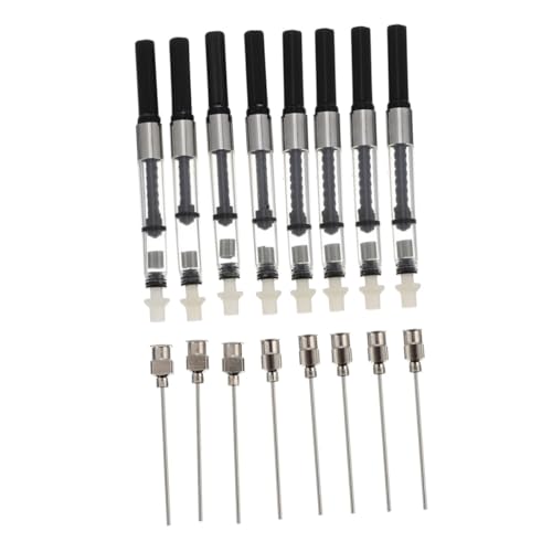 LOORGVEL 8 Stück Teiliges Füllfederhalter Tintenaufsauggerät aus Robustem Material Praktisch zum Einfachen Tintenauffüllen Passend für Europäische Standardfedern Wiederverwendbar und LOORGVEL 8 Stück Teiliges Füllfederhalter Tintenaufsauggerät aus Robustem Material Praktisch zum Einfachen Tintenauffüllen Passend für Europäische Standardfedern Wiederverwendbar und von LOORGVEL