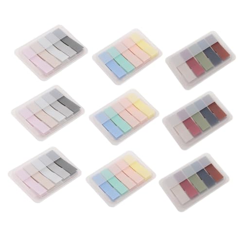 LOORGVEL 9 Sätze Teiliges Klassifizierungsaufkleber Haftnotizen Tearable Page Markers für Büro Schule Zuhause Selbstklebend Rückstandsfrei Leicht Ablösbar Vielseitig Einsetzbar von LOORGVEL
