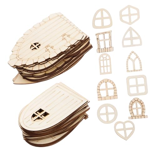 LOORGVEL 96 Stück Teiliges Feenhaus Tür Bastelset Unbemalte Miniatur Feentüren für DIY Garten und Baumdekoration Stabile Robuste Holztüren zum Bemalen und Kreativen Gestalten LOORGVEL 96 Stück Teiliges Feenhaus Tür Bastelset Unbemalte Miniatur Feentüren für DIY Garten und Baumdekoration Stabile Robuste Holztüren zum Bemalen und Kreativen Gestalten von LOORGVEL