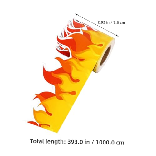 LOORGVEL Abnehmbare Pinnwand bordüre Flammenmuster Robustes Roll sticker Kreidetafeln Vielseitige Dekoration für Schule Büro Zuhause Einfache Anbringung LOORGVEL Abnehmbare Pinnwand bordüre Flammenmuster Robustes Roll sticker Kreidetafeln Vielseitige Dekoration für Schule Büro Zuhause Einfache Anbringung von LOORGVEL