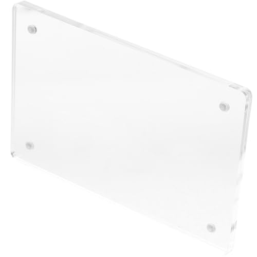 LOORGVEL Acryl Signhalter mit Magnetfunktion Transparenter Preisschildhalter und Menüaufsteller Stabiler Tischaufsteller für Restaurants Messen Empfang und Werbeaktionen von LOORGVEL