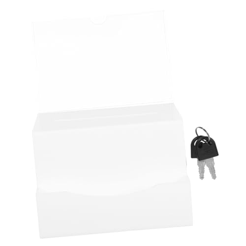 LOORGVEL Acryl Spendenbox mit Schloss Transparent Wahlurne Kompakte Spendendose für Fundraising und Vorschläge Büro Schule Events Sammlung Box von LOORGVEL
