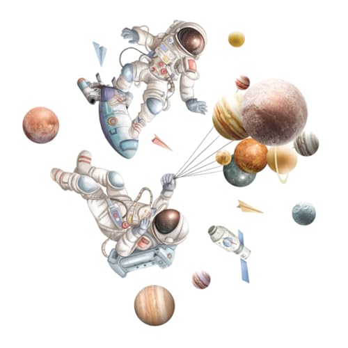 LOORGVEL Astronaut Wandtattoo Cartoon Weltraum Wandsticker Ablösbar Starke Haftung Kinderzimmer Dekoration Sternenhimmel für Glatte Wände Schlafzimmer Wohnzimmer LOORGVEL Astronaut Wandtattoo Cartoon Weltraum Wandsticker Ablösbar Starke Haftung Kinderzimmer Dekoration Sternenhimmel für Glatte Wände Schlafzimmer Wohnzimmer von LOORGVEL