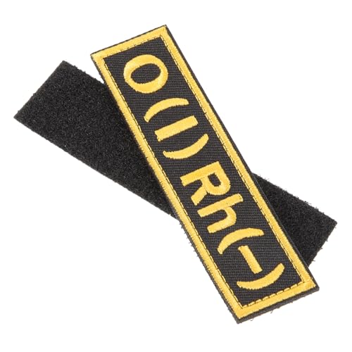 LOORGVEL Blutgruppen patch O Bestickt Robustes Material Praktische Armband erkennung für Notfälle für Uniformen Taktische Ausrüstung Jacken von LOORGVEL