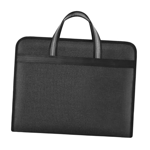 LOORGVEL Canvas File Organizer Tasche mit Reißverschluss Mehrlagiger Dokumentenhalter für Frauen Tragbare Mappe für Wichtige Unterlagen Schul Reise tasche Leicht zu Reinigen und Langlebig von LOORGVEL